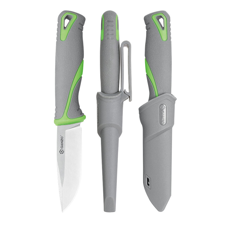 Ganzo G807 - with gray and green color, fixed handle - Ganzo